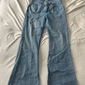 LOFT Blue Flare Wide Leg Jeans